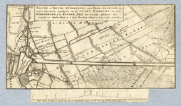 212002 Kaart van het gebied ten noorden van de stad Utrecht tot aan de Zuiderzee met de geprojecteerde vaart, die ...